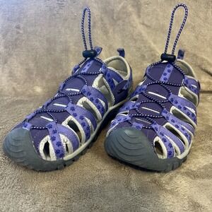 The Animal Rescue Site Paw Print Walking Sport Sandals Women's Sz 7 Purple Gray